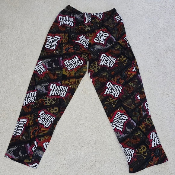 Guitar Hero Mens Pajama Pants All Over Print Size M 32 34 Cotton - Picture 9 of 9